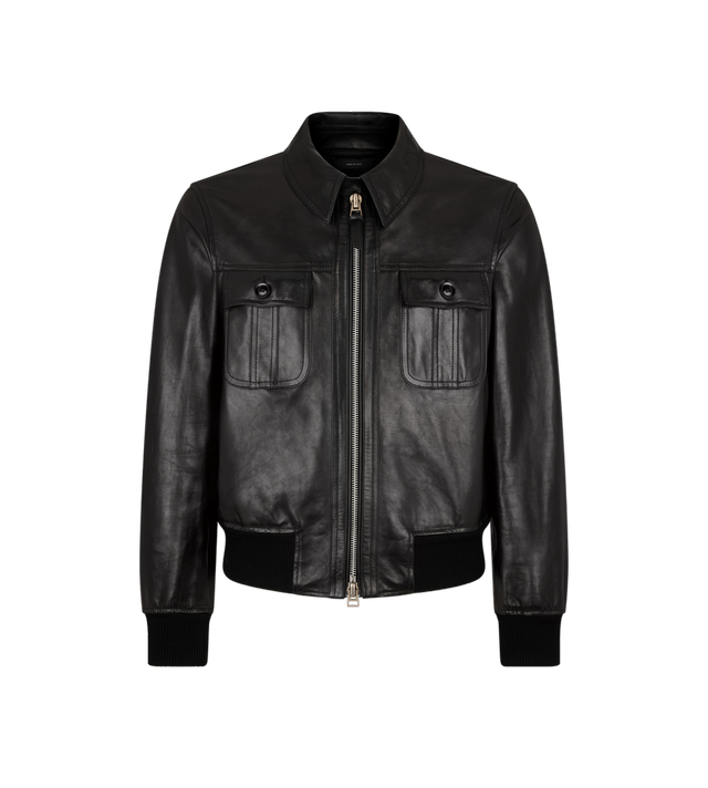GLOSSY SMOOTH LEATHER BLOUSON