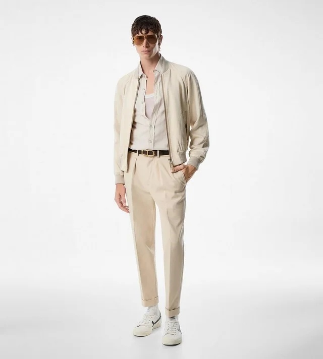 FLUID GABARDINE BOMBER