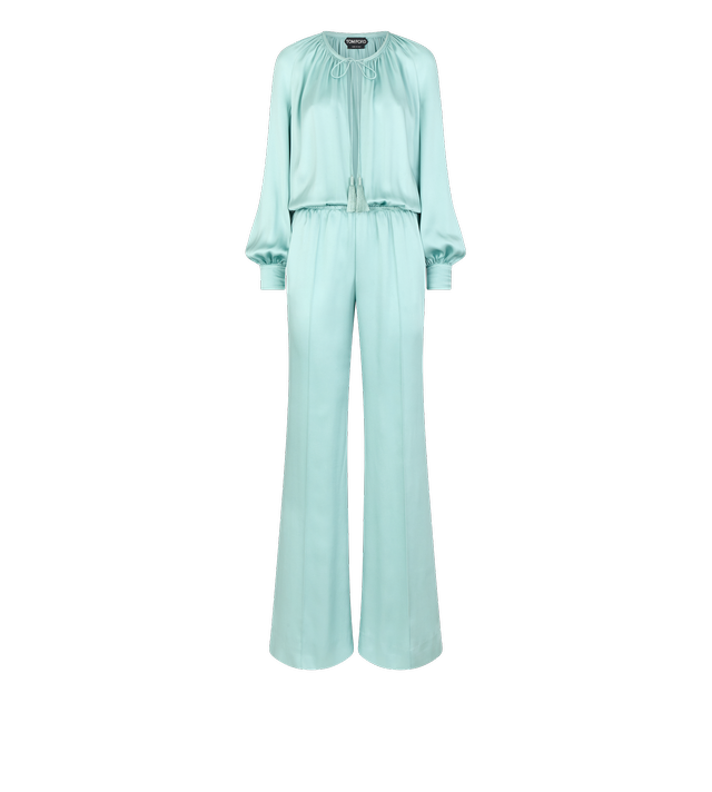 LONG SLEEVE GATHERED JUMPSUIT